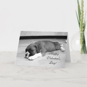 Happy Valentine's Day Boxer Dog Greeting Card