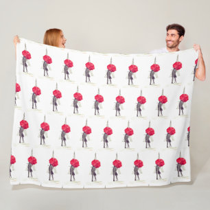 Happy Valentine's Day Boyfriend Girlfriend Modern Fleece Blanket