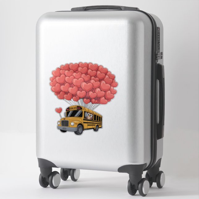Happy Valentine's Day Bus with Owl (Suitcase)