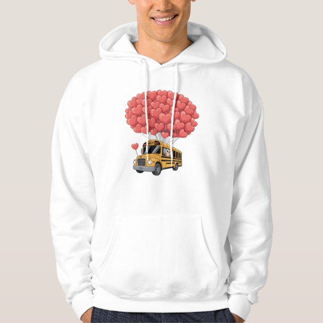 Happy Valentine's Day Bus with Owl Hoodie (Front)