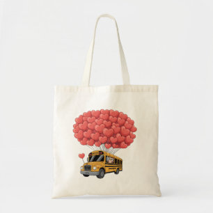 Happy Valentine's Day Bus with Owl Tote Bag