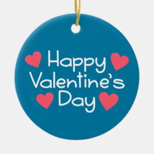 Happy Valentine's Day Calligraphy Ornament