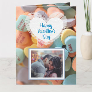 Happy Valentine's Day Candy Hearts Photo Card