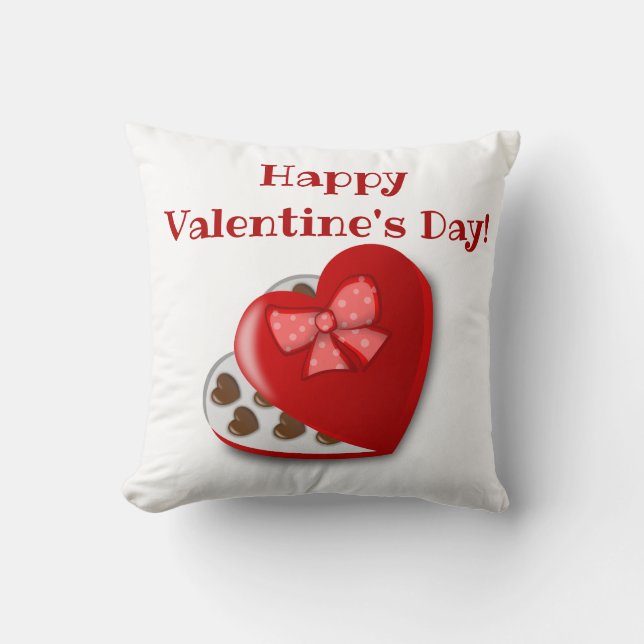 Happy Valentine's Day Candy Pillow Decor (Front)