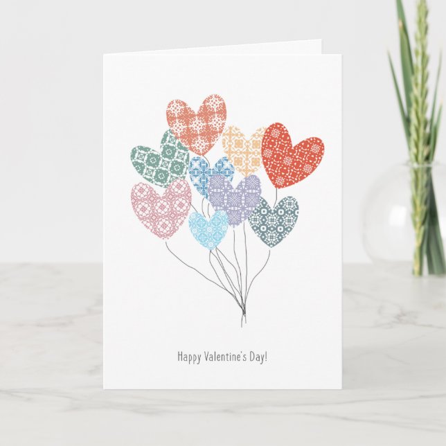 Happy Valentine's Day Card With yplusy Balloons! (Front)