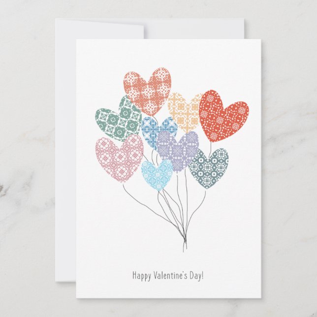 Happy Valentine's Day Card With yplusy Balloons! (Front)