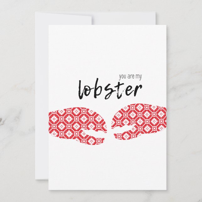 Happy Valentine's Day Card | You are my lobster! (Front)