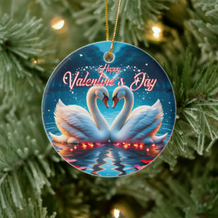 Happy Valentine's Day Ceramic Ornament