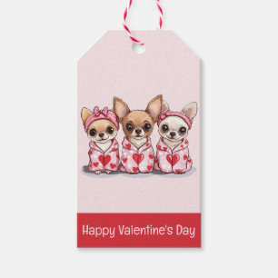 Happy Valentines Day Chihuahua Dogs Gift Tags