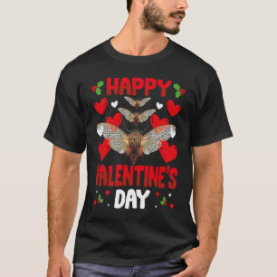 Happy Valentines Day Cicada Heart Love Animal T-Shirt