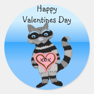 Happy Valentines Day Classic Round Sticker