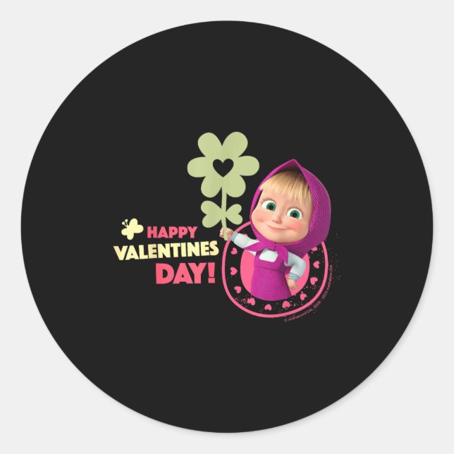 Happy Valentines Day!  Classic Round Sticker (Front)