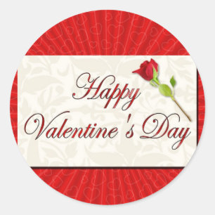 Happy Valentine's Day Classic Round Sticker