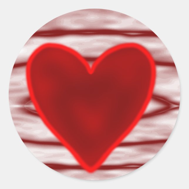 Happy Valentine's Day Classic Round Sticker (Front)