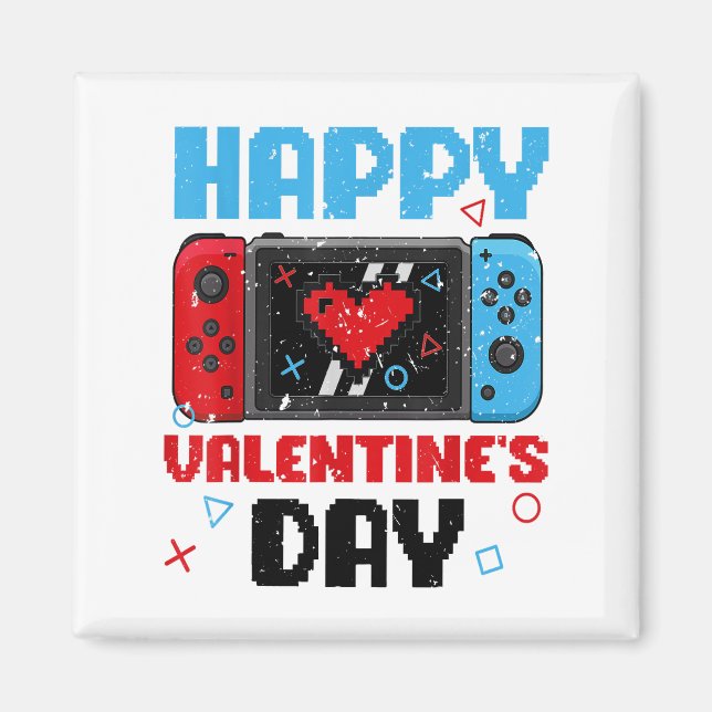Happy Valentines Day Controller Video Game Heart B Magnet (Front)