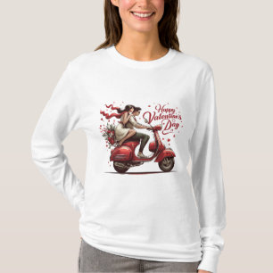 Happy valentine's day couple on their motorcycle T-Shirt