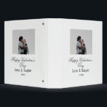 Happy Valentine's day couple photo modern simple t Binder<br><div class="desc">Design for couple love</div>