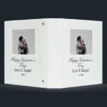 Happy Valentine's day couple photo modern simple t Binder<br><div class="desc">Design for couple love</div>
