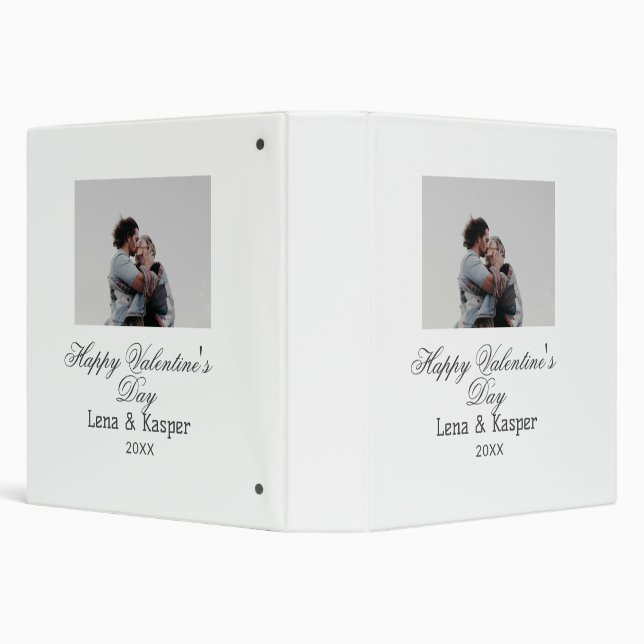 Happy Valentine's day couple photo modern simple t Binder (Background)