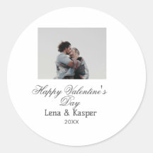 Happy Valentine's day couple photo modern simple t