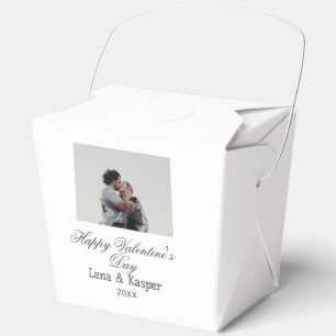 Happy Valentine's day couple photo modern simple t Favor Box