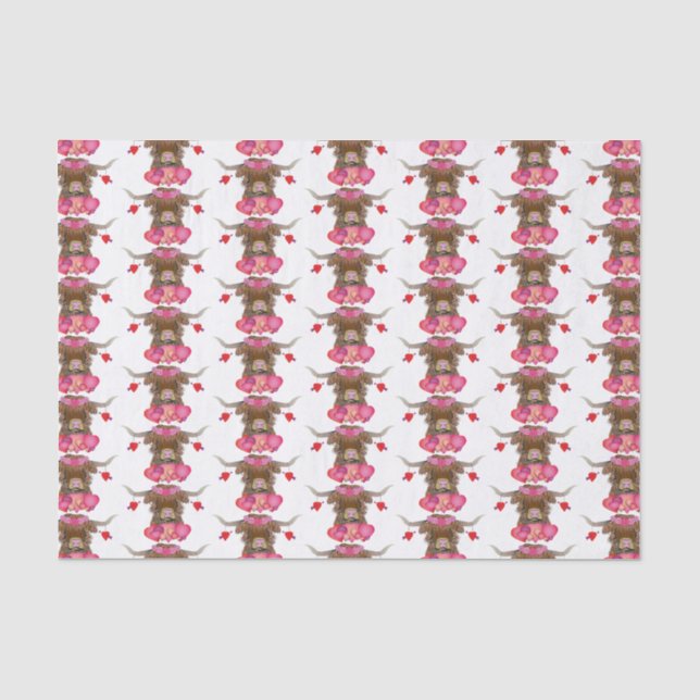 Happy Valentines Day Cow Tissue Paper (Front)