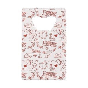 Happy Valentine's Day Credit Card Bottle Opener