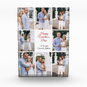 Happy Valentine's Day Custom 8 Photo Collage Block