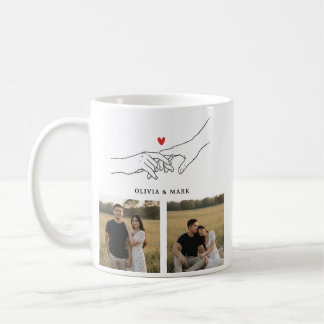 Happy Valentines Day Custom Photo Collage Romantic Coffee Mug