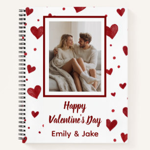 Happy Valentine's Day Custom Photo Notebook