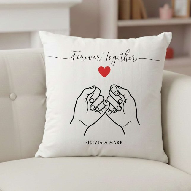 Happy Valentines Day Custom  Romantic love gift  Throw Pillow (Creator Uploaded)