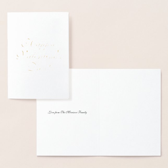 Happy Valentine's Day custom script polka dots  Foil Card (Display)
