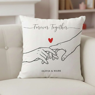 Happy Valentines Day Custom together love gift Throw Pillow