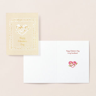 Happy Valentine's Day Customizable  Foil Card