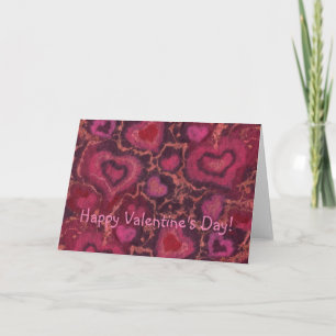 Happy Valentine's Day customizable text red & pink Holiday Card