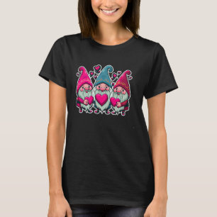 Happy Valentine's Day Cute Gnomes Graphic Romantic T-Shirt