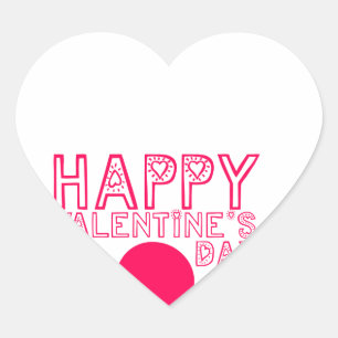Happy Valentine's day Cute Heart Sticker