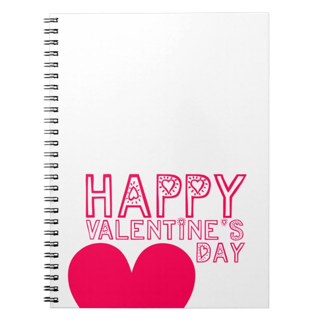 Happy Valentine's day Cute typo Notebook (Front)