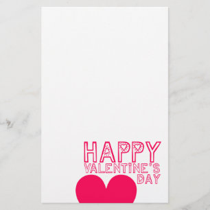 Happy Valentine's day Cute typography Stationery