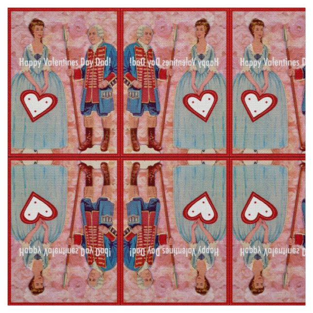 Happy Valentines Day Dad Fabric (Swatch)