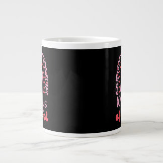 Happy Valentine's Day Design for Men and Women - P Large Coffee Mug