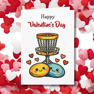 Happy Valentine's Day   Disc Golf Themed Card