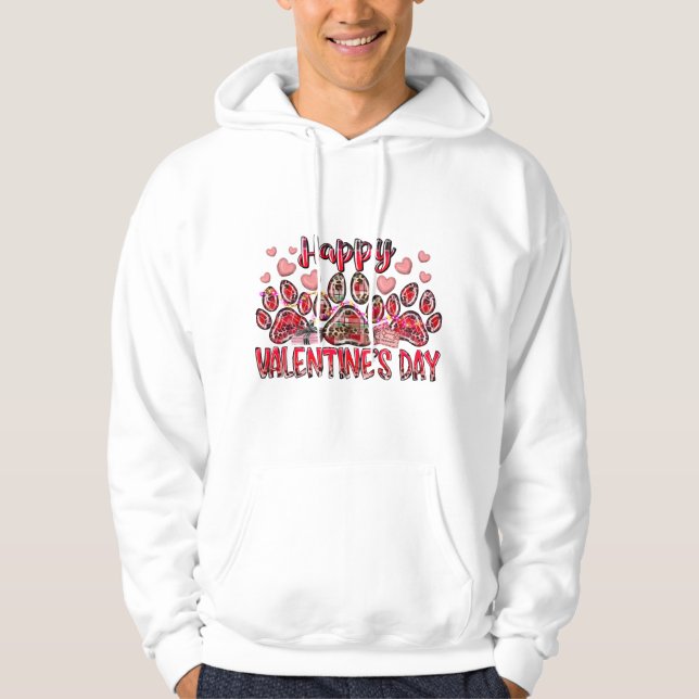 Happy Valentines Day Dog Pet Hoodie (Front)