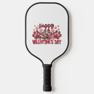 Happy Valentines Day Dog Pet Pickleball Paddle