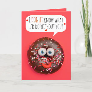Happy Valentine's Day Donut Humor Holiday Card