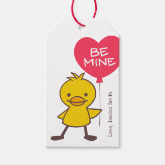 Happy Valentine's Day Duckling BE MINE Gift Tags