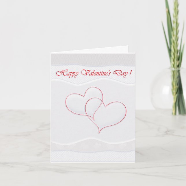 Happy Valentine's Day Elegant Modern Greeting Holiday Card (Front)