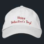 Happy Valentine's Day Embroidered Hat<br><div class="desc">Fun easy to wear you can use this cap every Valentine's Day and make a great gift.</div>