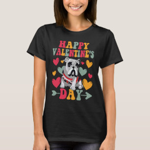 Happy Valentines Day English Bulldog Heart Love Gr T-Shirt