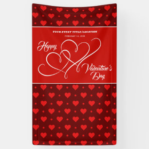 HAPPY VALENTINE'S DAY EVENT RED HEARTS BANNER